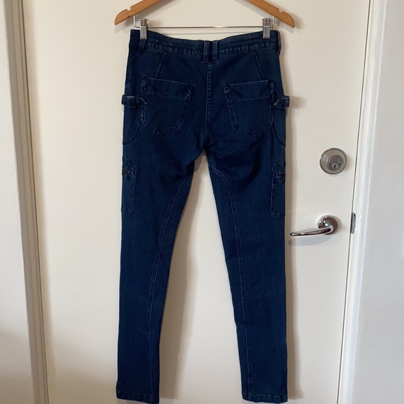 French Connection Womens Skinny Jeans Blue Medium Washed AU 10 Zip Fly - Picture 5 of 9